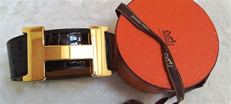 hermes gürtel rot kroko|Original Hermès Gürtel, 80cm, Krokoleder rar, Sammlerstück.